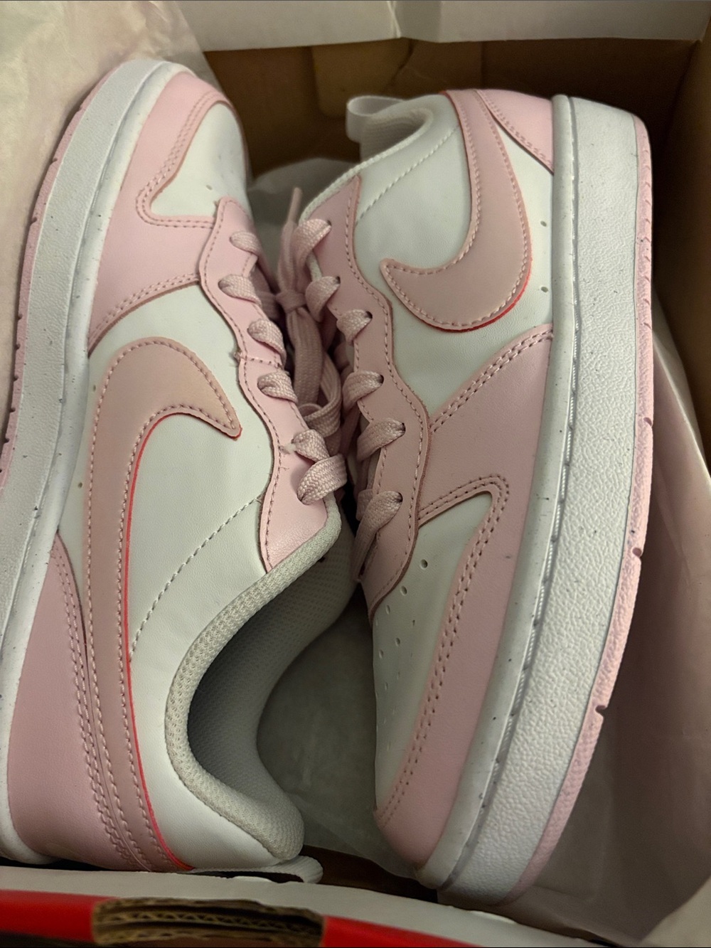 Nike Women’s Low-Top Sneakers in Pink and White